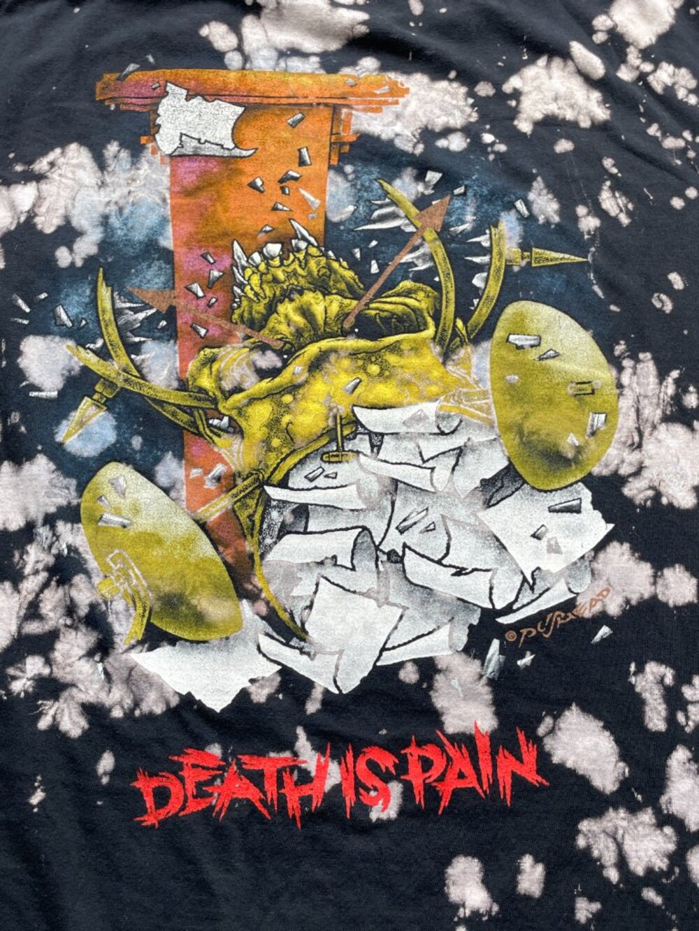 Metallica 04’ Life Is Pain Death Is Pain Tick Tock T-Shirt Acid Wash Size XL - Picture 3 of 5